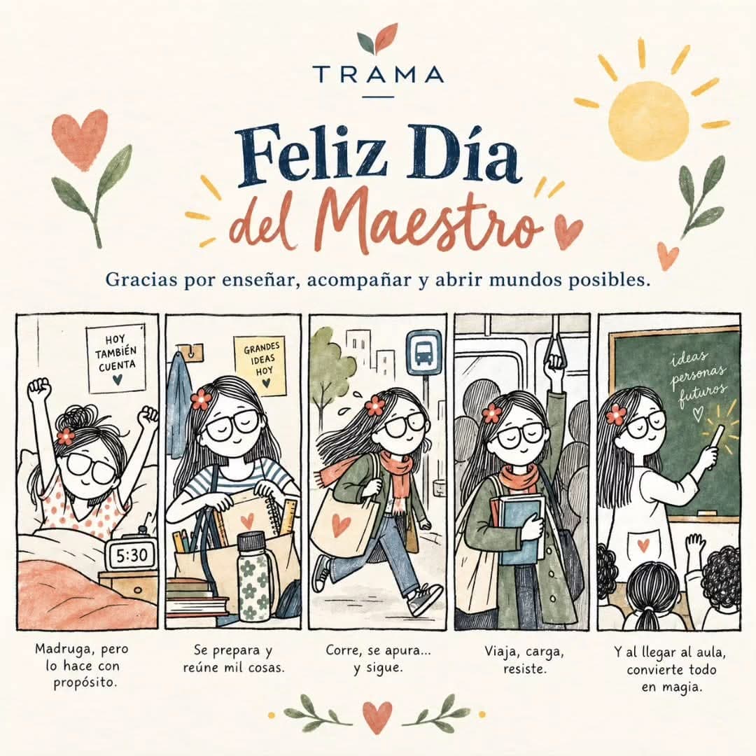 Portada de “Feliz Día del Maestro: gracias por abrir mundos posibles”